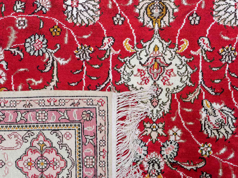 Silk matta - China Silk - 278 x 183 cm - röd
