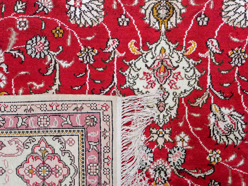 Silk matta - China Silk - 278 x 183 cm - röd
