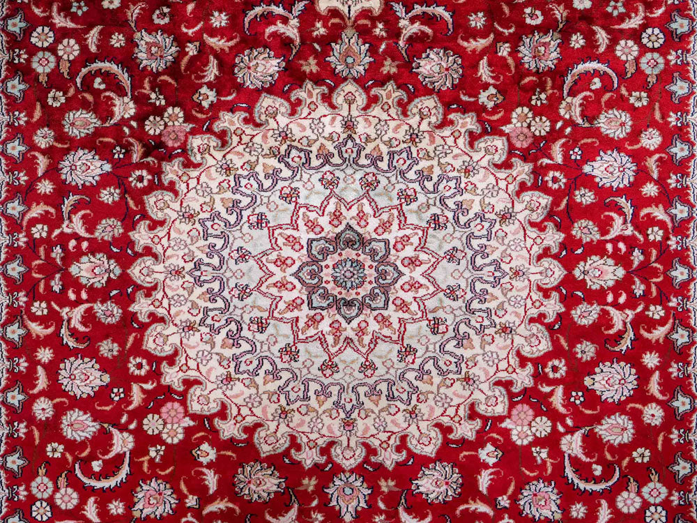 Silk matta - China Silk - 263 x 180 cm - röd