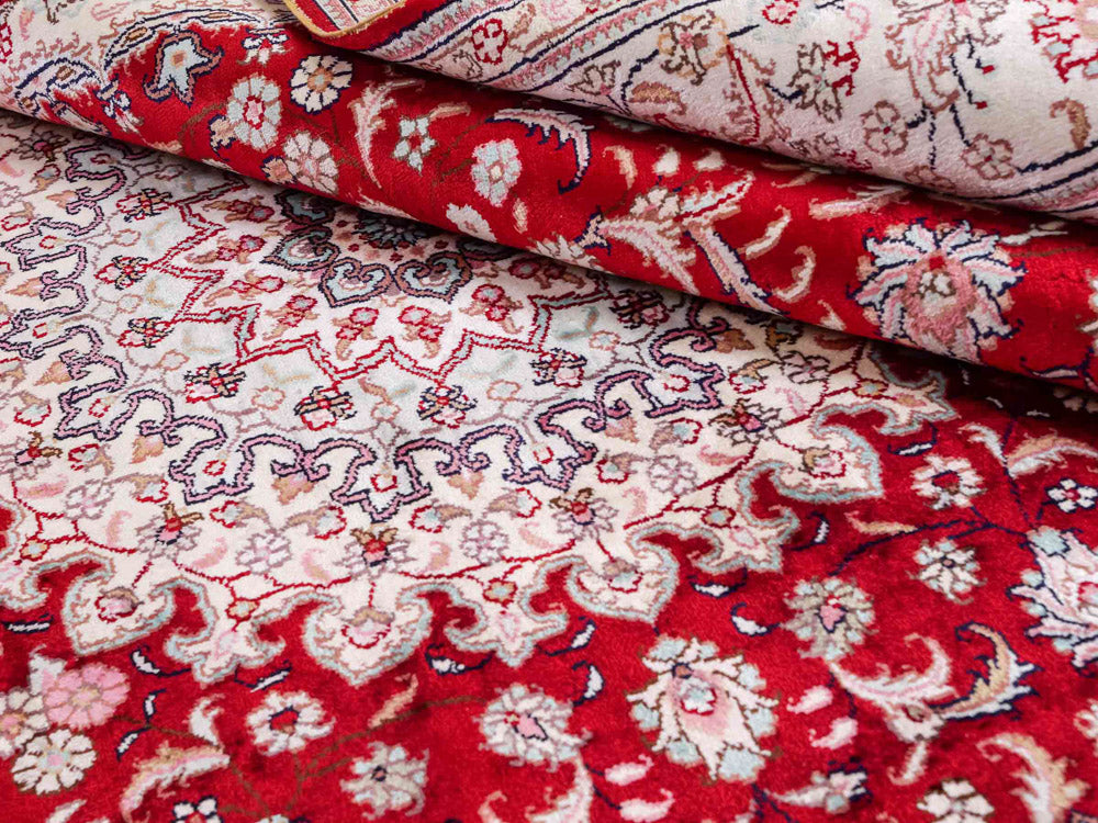 Silk matta - China Silk - 263 x 180 cm - röd