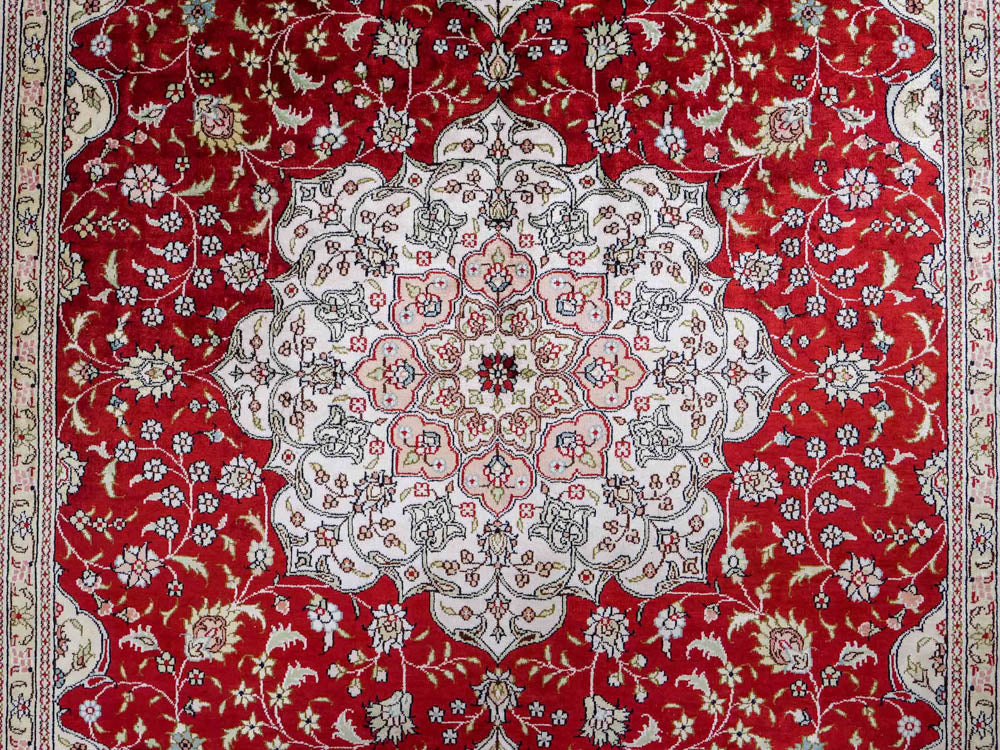 Silk matta - China Silk - 272 x 188 cm - röd
