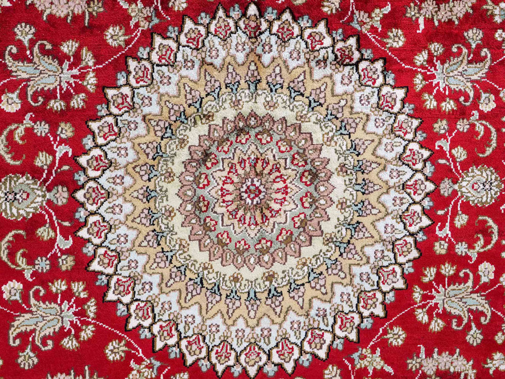 Silk matta - China Silk - 240 x 153 cm - röd