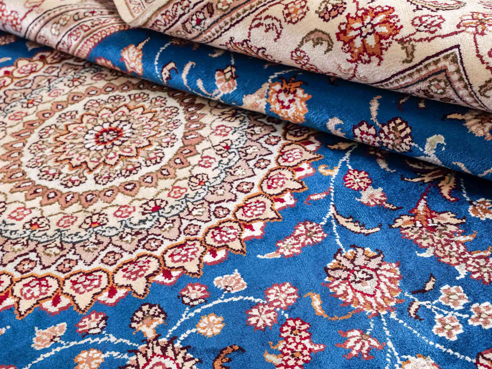 Silk matta - China Silk - 240 x 149 cm - blå