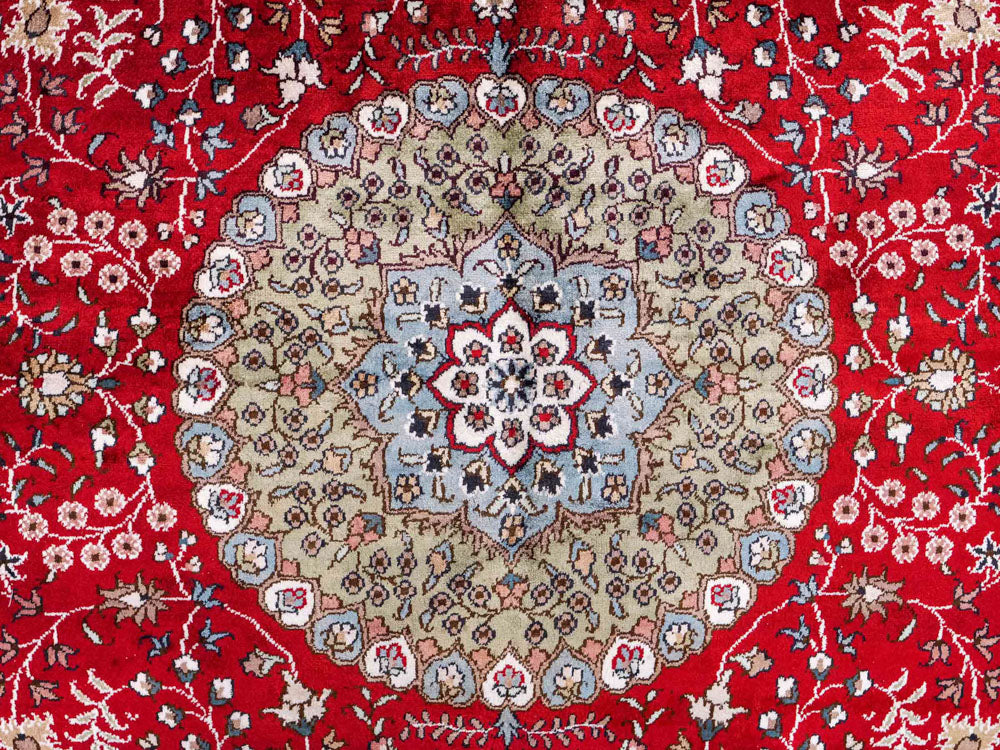 Silk matta - China Silk - 246 x 152 cm - röd