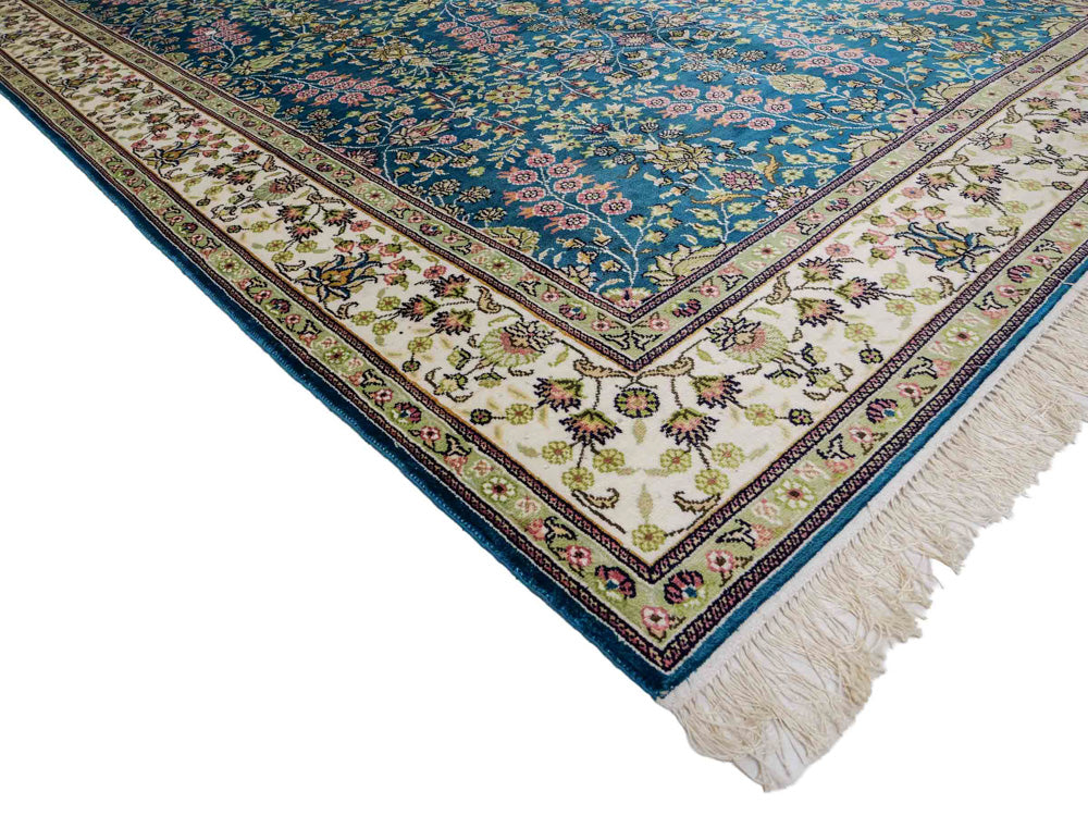 Silk matta - China Silk - 242 x 155 cm - bensinblå