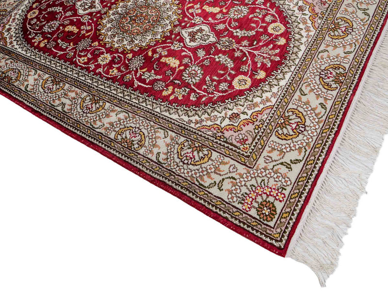 Silk matta - China Silk - 120 x 75 cm - röd