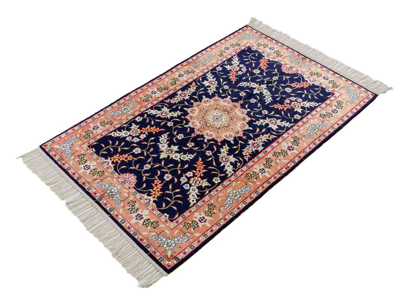 Silk matta - China Silk - 122 x 78 cm - mörkblå