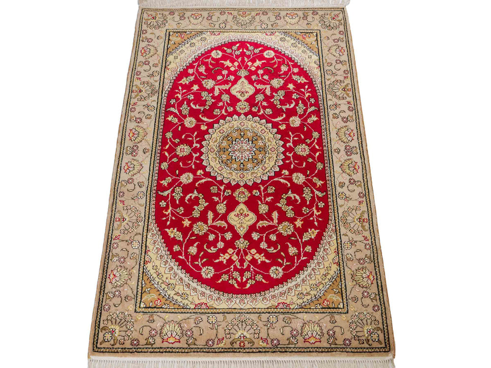 Silk matta - China Silk - 121 x 78 cm - röd