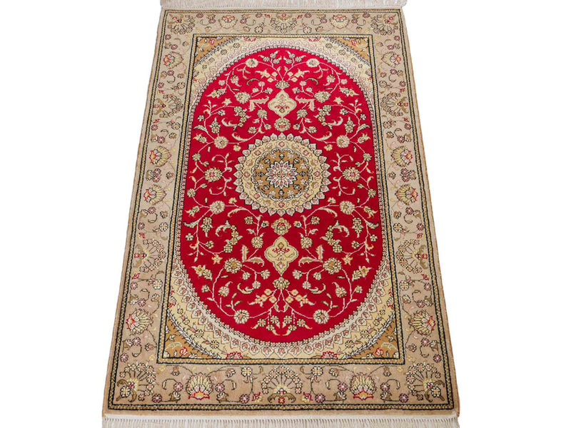 Silk matta - China Silk - 121 x 78 cm - röd