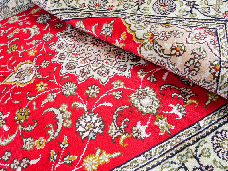 Silk matta - China Silk - 122 x 78 cm - röd