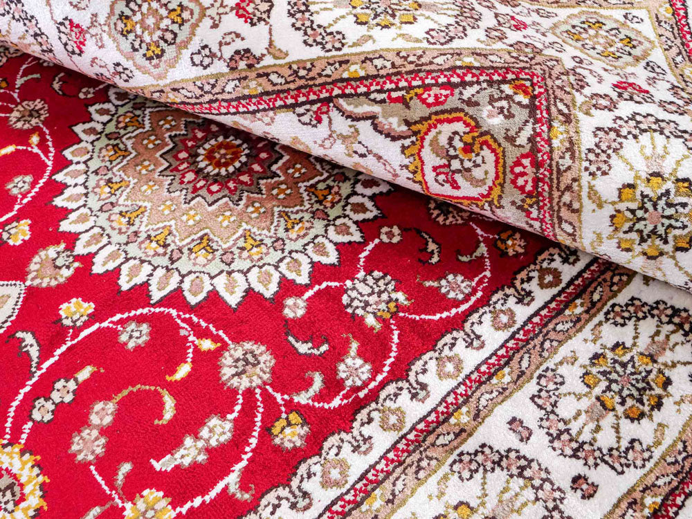 Silk matta - China Silk - 120 x 77 cm - röd