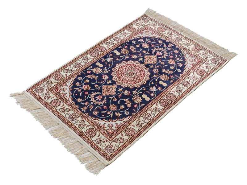 Silk matta - China Silk - 92 x 62 cm - mörkblå