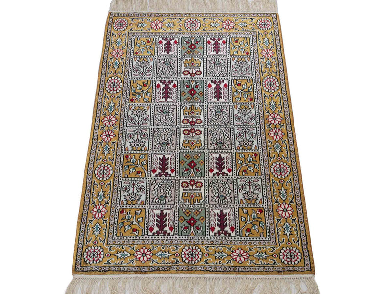 Seidenteppich - China Seide - 93 x 63 cm - mehrfarbig