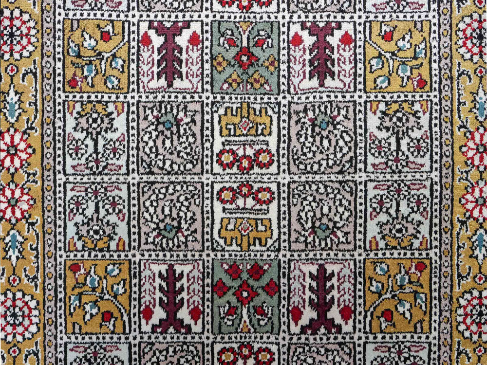 Seidenteppich - China Seide - 92 x 64 cm - mehrfarbig