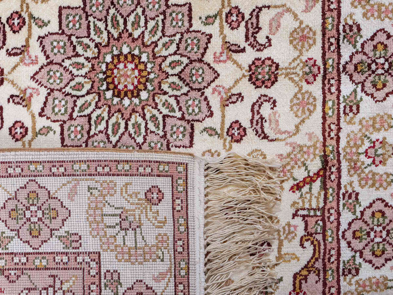 Seidenteppich - China Seide - 88 x 59 cm - hellbeige