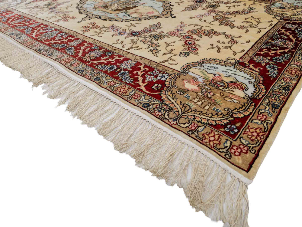 Silk matta - China Silk - 153 x 95 cm - ljusbeige