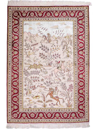 Seidenteppich - China Seide - 183 x 125 cm - beige