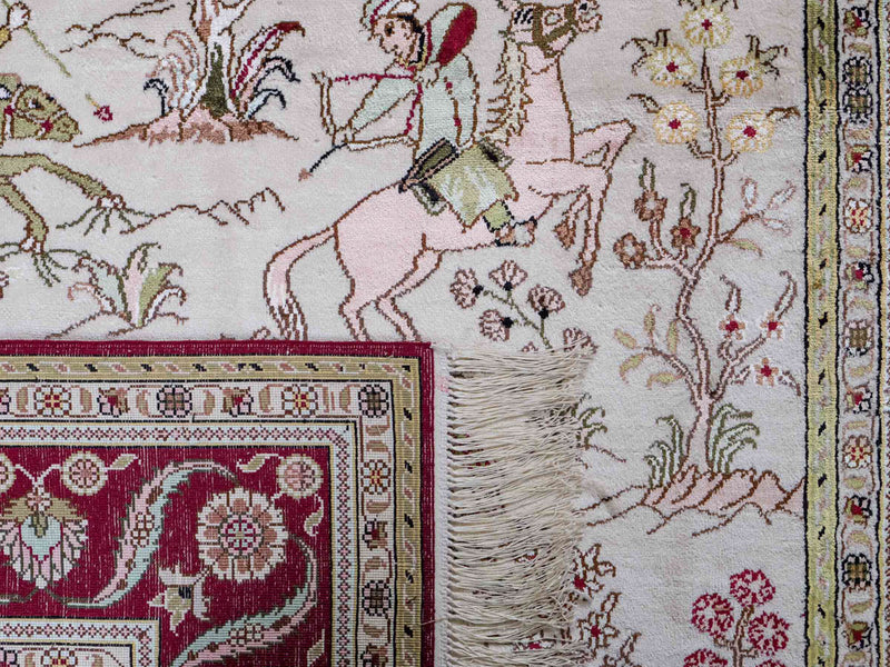 Seidenteppich - China Seide - 183 x 125 cm - beige