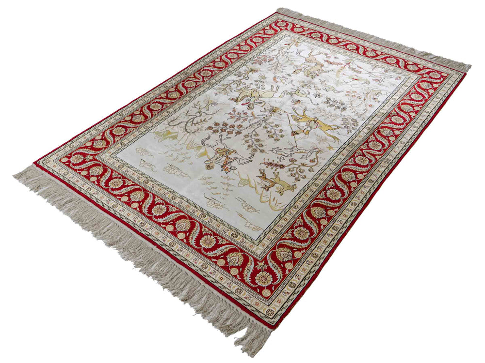 Seidenteppich - China Seide - 183 x 124 cm - beige