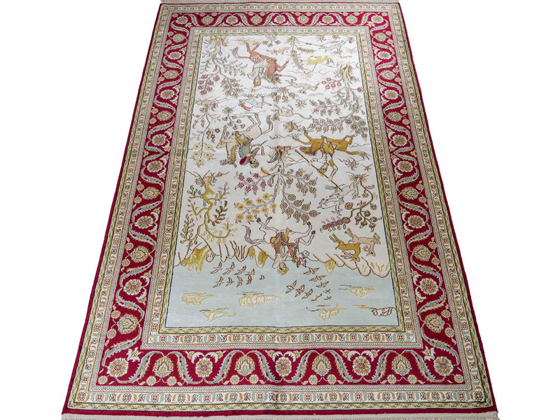 Seidenteppich - China Seide - 180 x 123 cm - beige