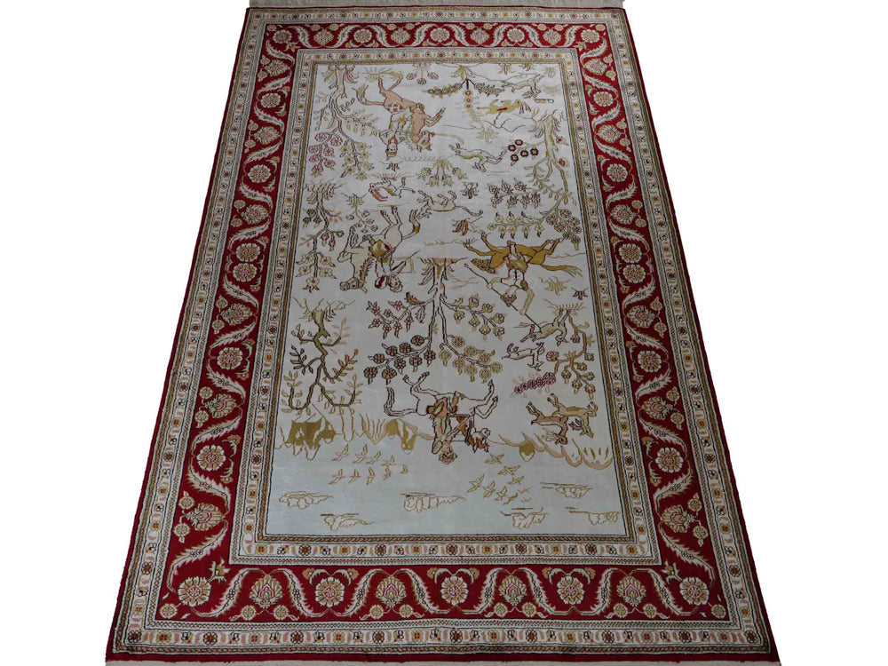Seidenteppich - China Seide - 183 x 126 cm - beige