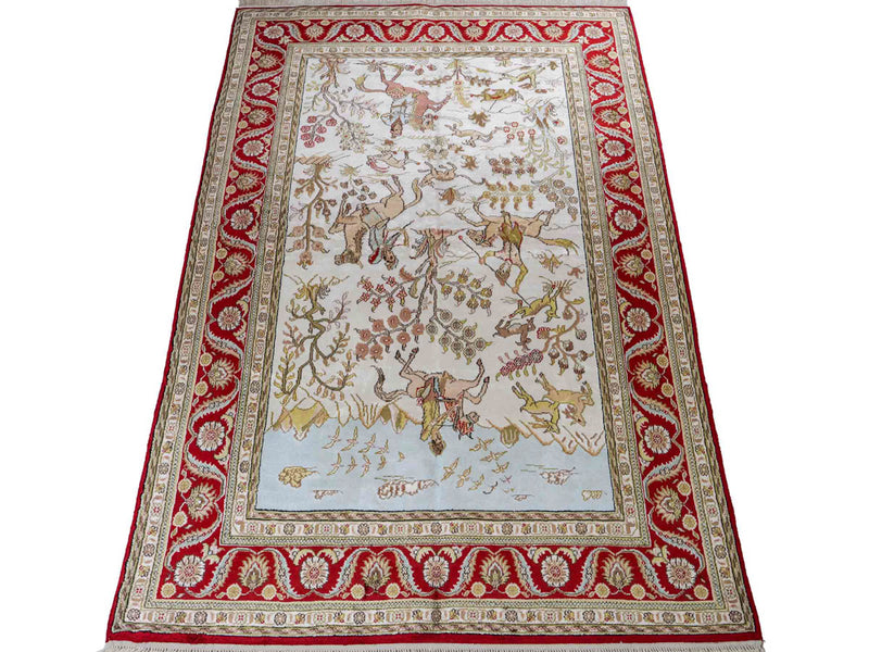 Seidenteppich - China Seide - 176 x 124 cm - beige