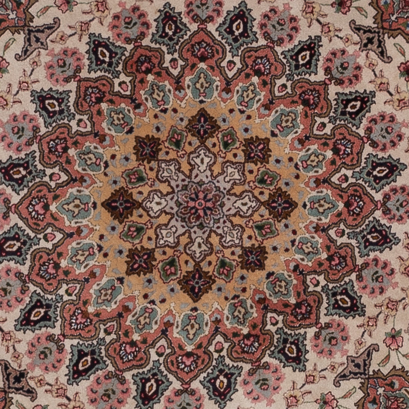 Persisk matta - Tabriz - Royal runt  - 200 x 200 cm - beige