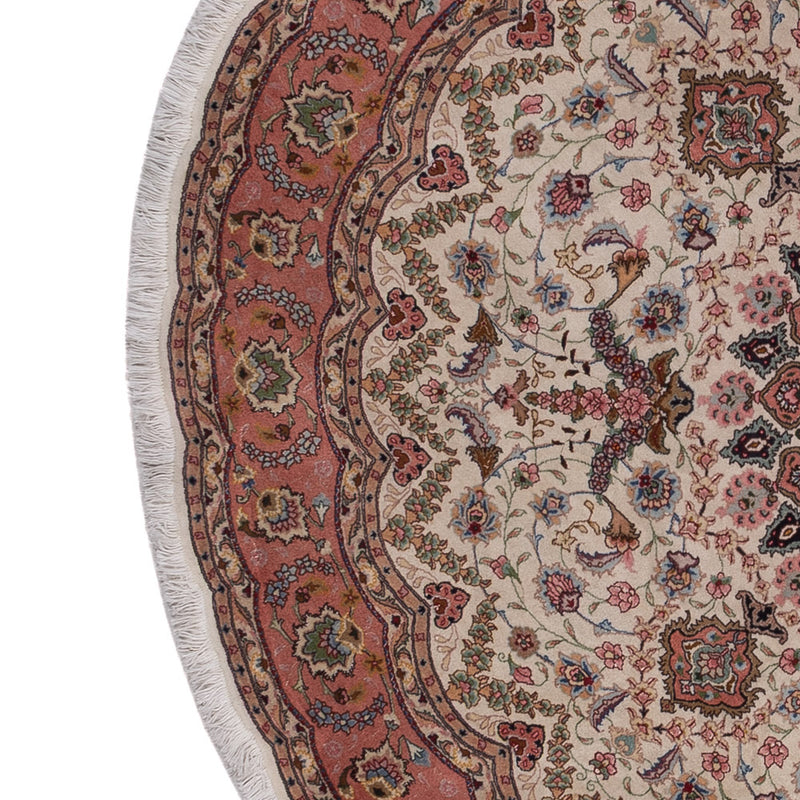 Persisk matta - Tabriz - Royal runt  - 200 x 200 cm - beige