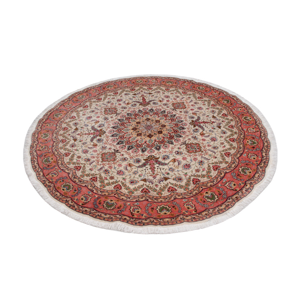 Persisk matta - Tabriz - Royal runt  - 200 x 200 cm - beige