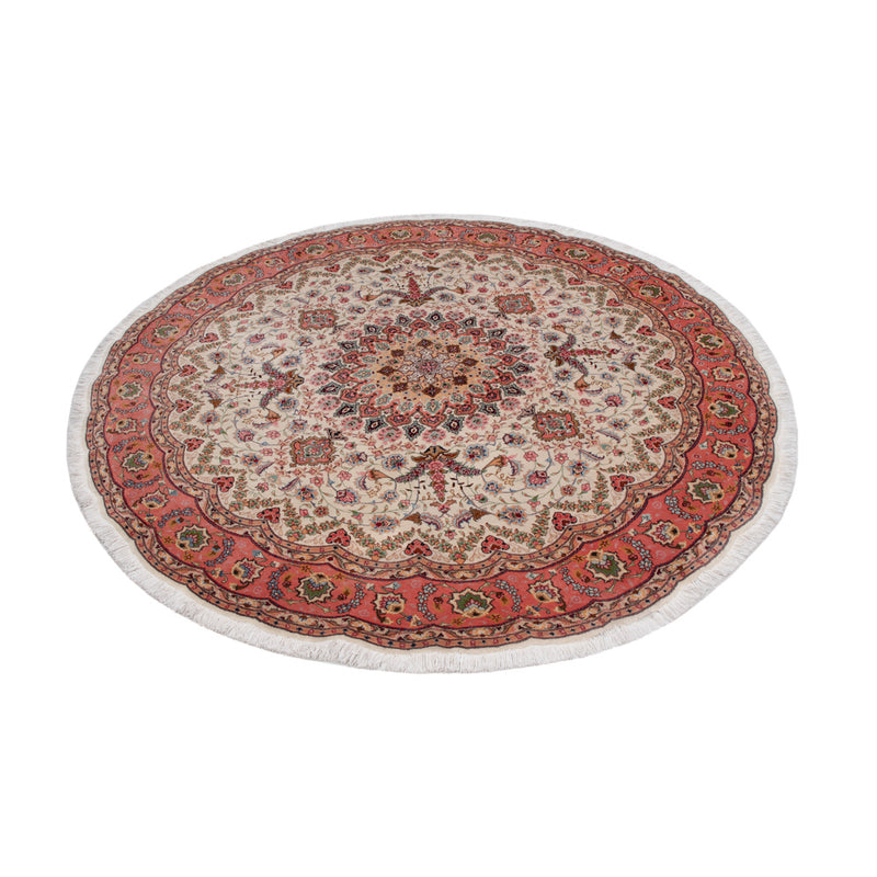 Persisk matta - Tabriz - Royal runt  - 200 x 200 cm - beige