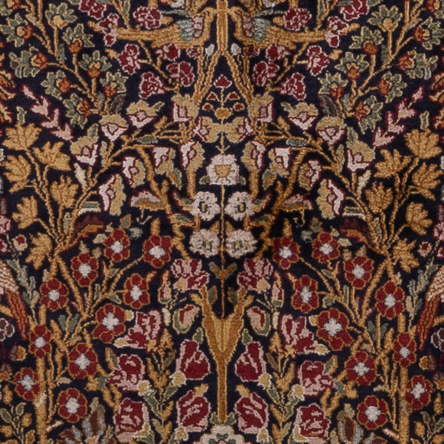 Sidenmatta - Kashmir Silk - 185 x 122 cm - mörkbrun