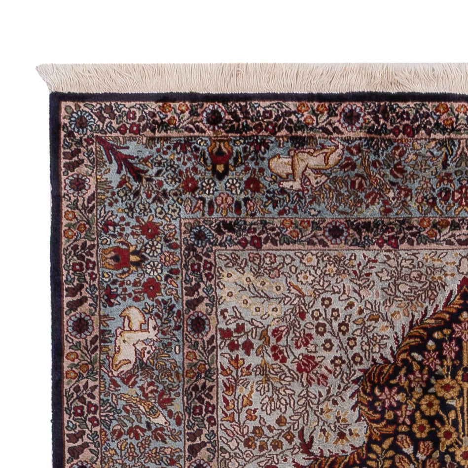 Sidenmatta - Kashmir Silk - 185 x 122 cm - mörkbrun