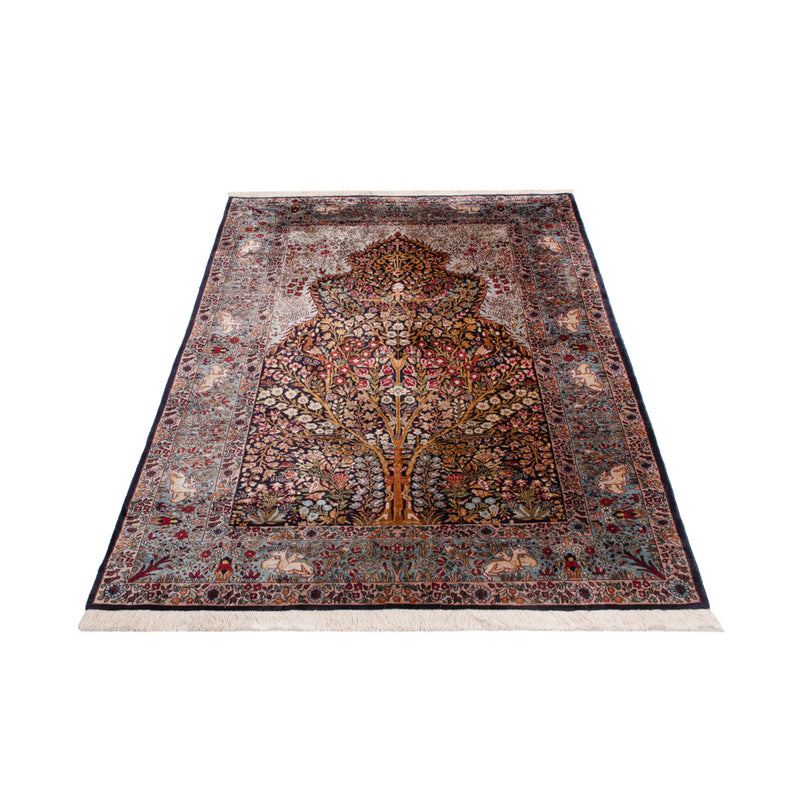 Sidenmatta - Kashmir Silk - 185 x 122 cm - mörkbrun