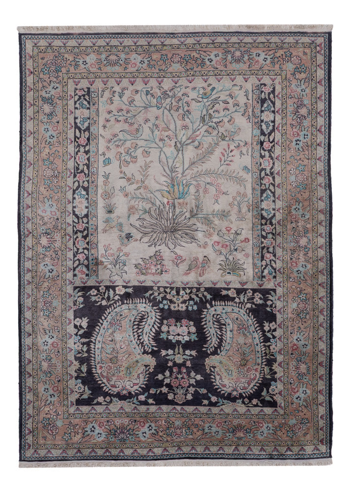 Sidenmatta - Kashmir Silk - 178 x 123 cm - beige