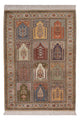 Sidenmatta - Kayseri - 214 x 153 cm - flerfärgad