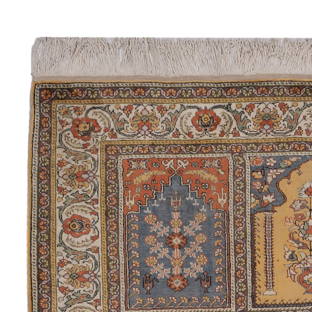 Sidenmatta - Kayseri - 214 x 153 cm - flerfärgad