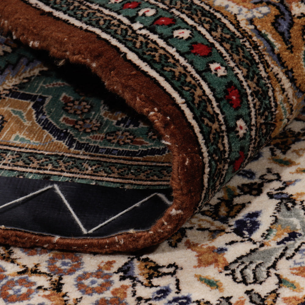 Persisk matta - Ghom - 226 x 135 cm - mörk beige