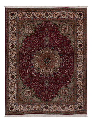 Persisk matta - Tabriz - 195 x 147 cm - rött vin
