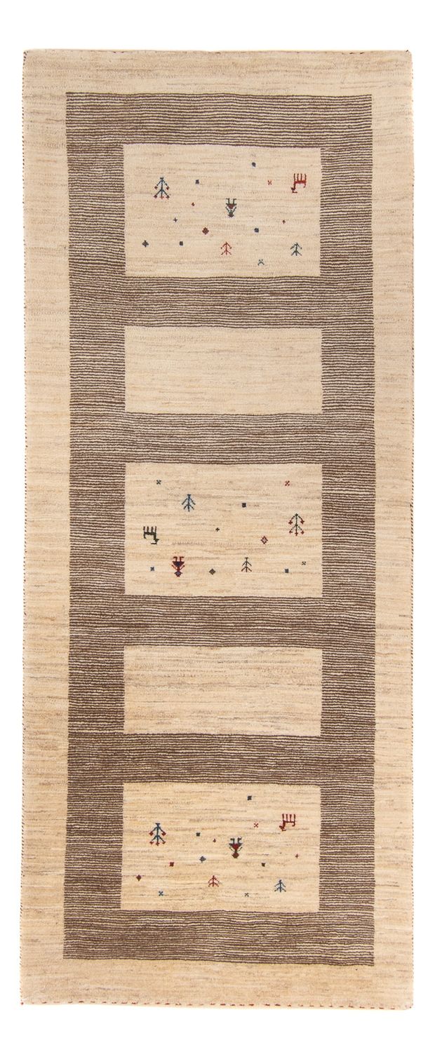 Runner Gabbeh-matta - Loribaft Persian - 209 x 83 cm - beige