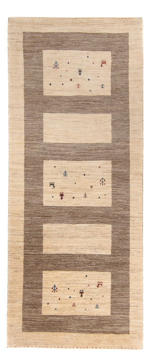 Runner Gabbeh-matta - Loribaft Persian - 209 x 83 cm - beige