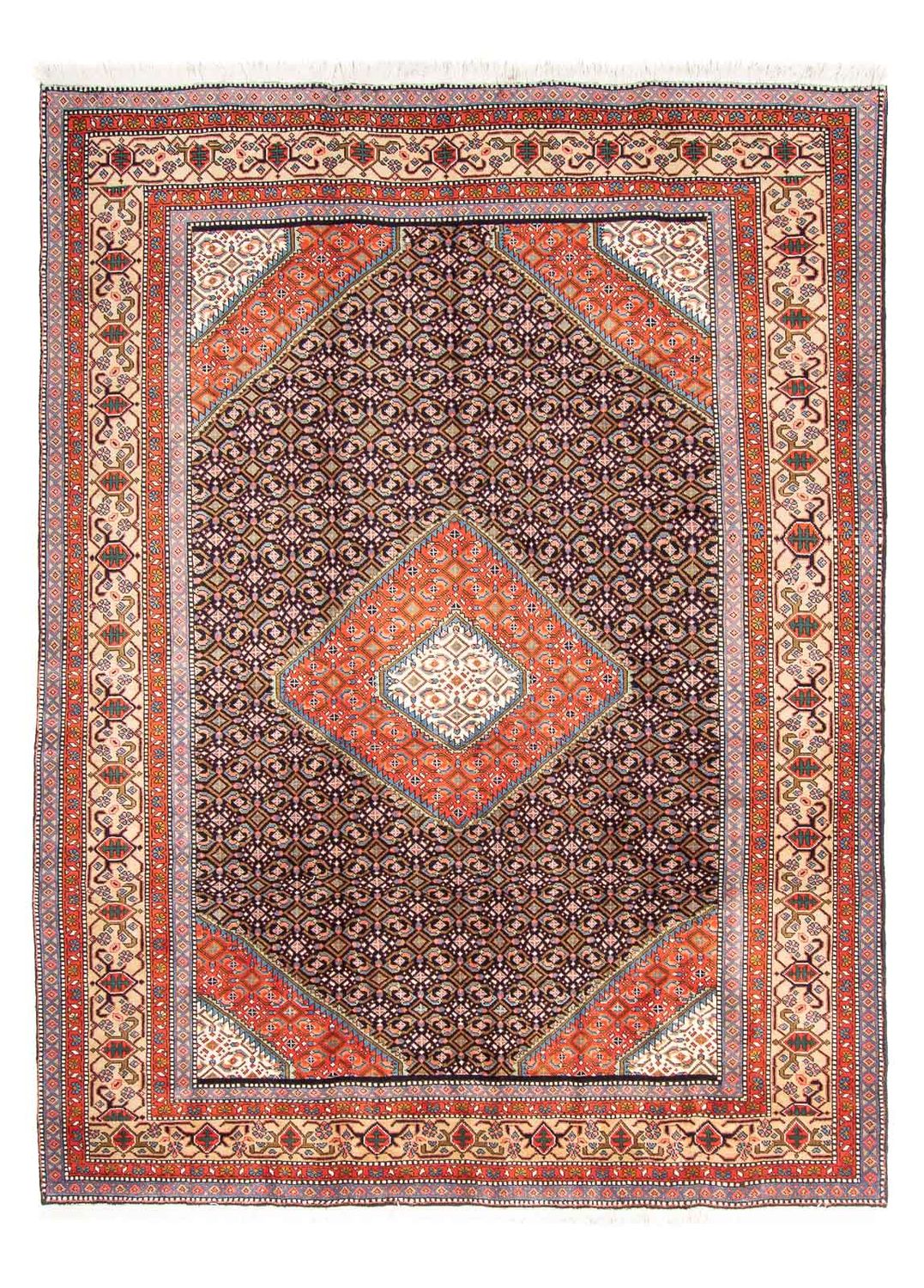 Persisk matta - Tabriz - 276 x 208 cm - mörkblå