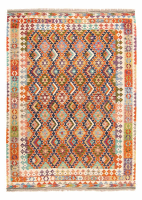 Kelim Carpet - orientalisk matta - 250 x 184 cm - flerfärgad