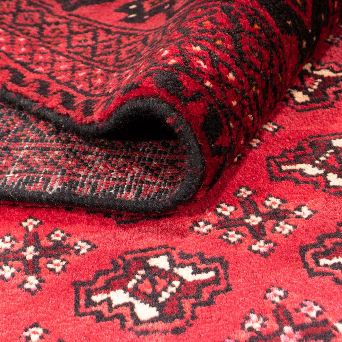 Turkaman-matta - 239 x 130 cm - röd