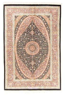 Silk Carpet - Ghom Silk - Premium - 154 x 101 cm - mörkblå