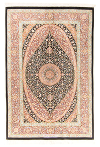 Silk Carpet - Ghom Silk - Premium - 154 x 101 cm - mörkblå