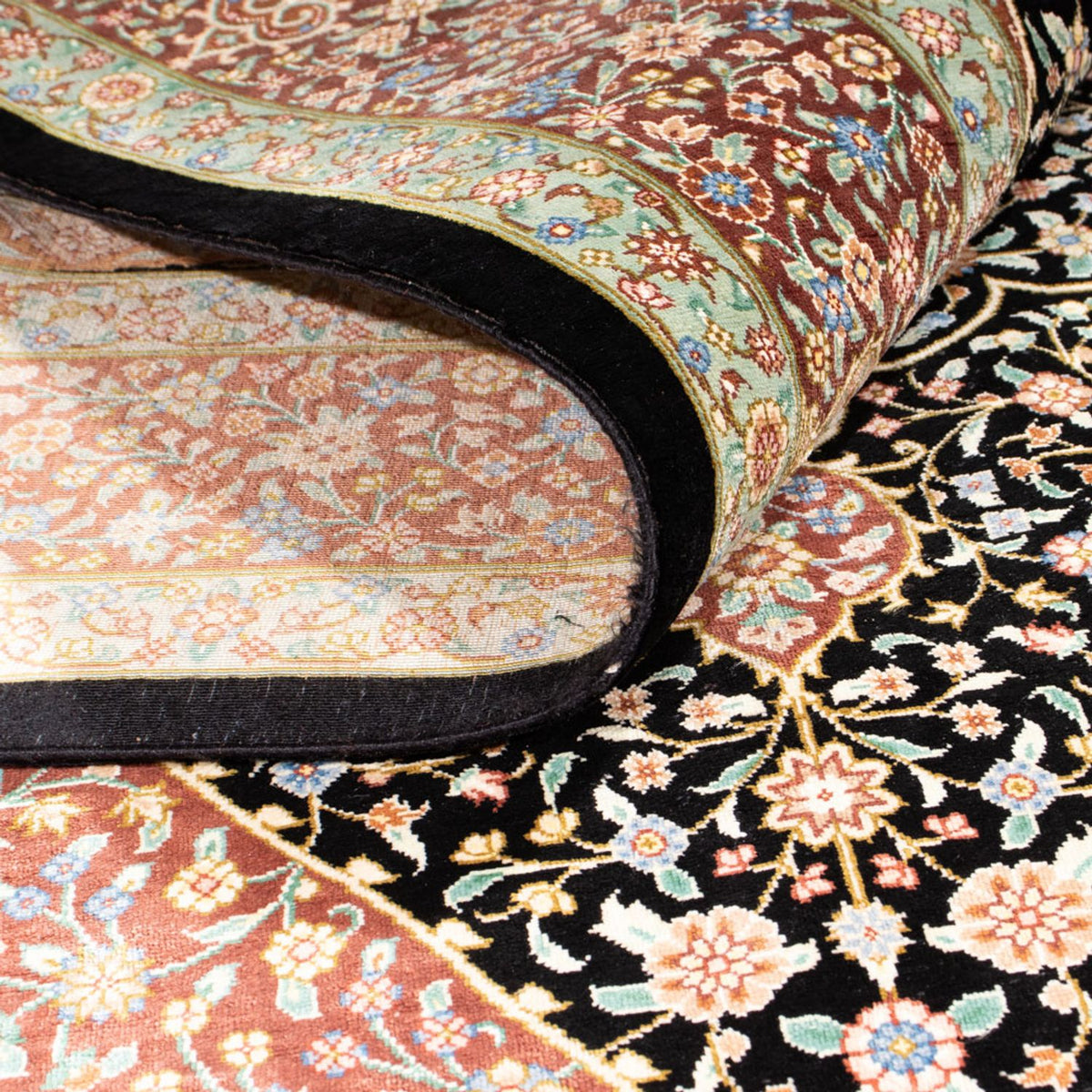 Silk Carpet - Ghom Silk - Premium - 154 x 101 cm - mörkblå