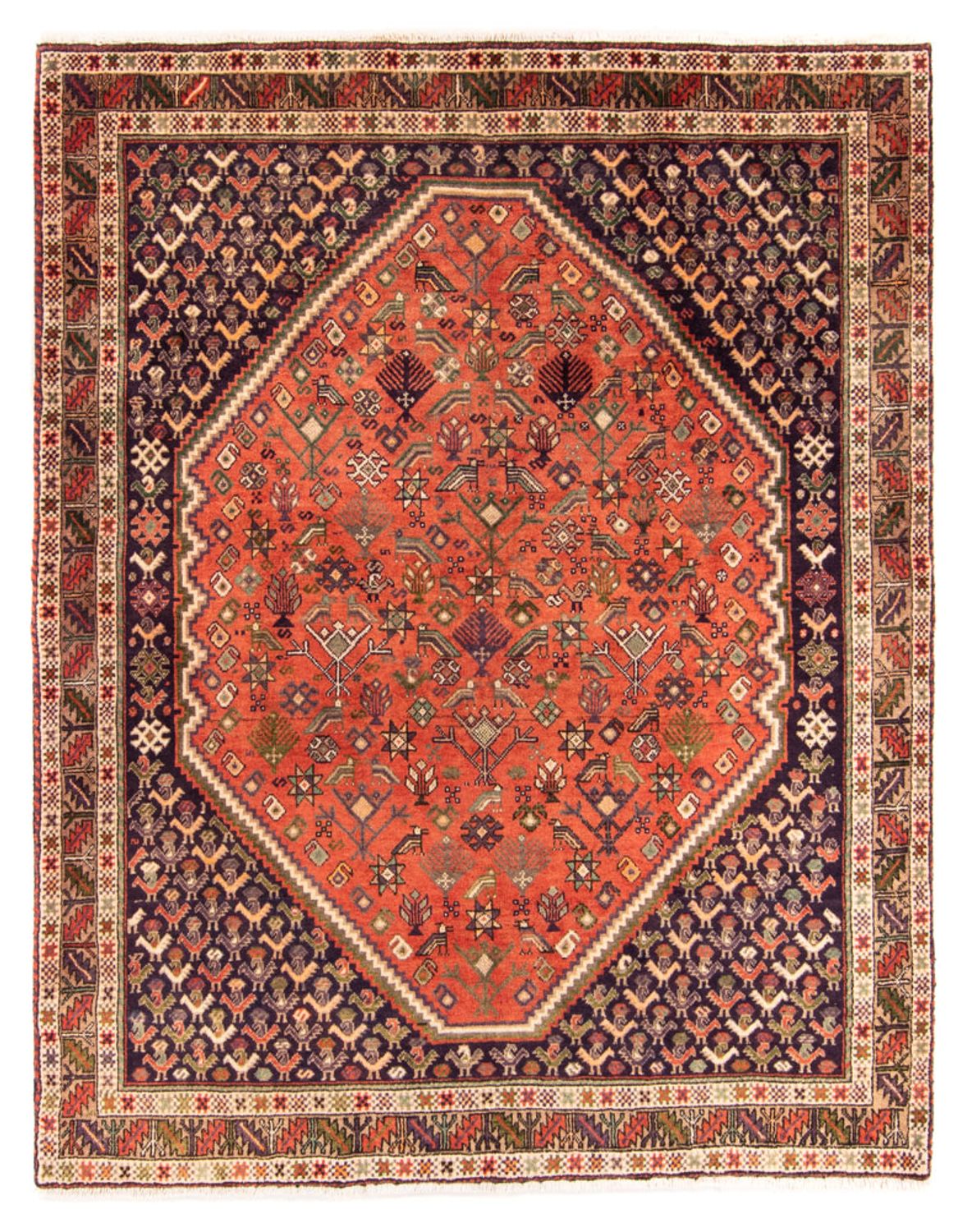 Persisk matta - Nomadic - 205 x 158 cm - orange