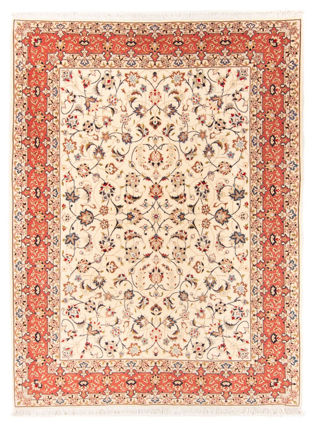 Persisk matta - Tabriz - Royal - 210 x 154 cm - grädde