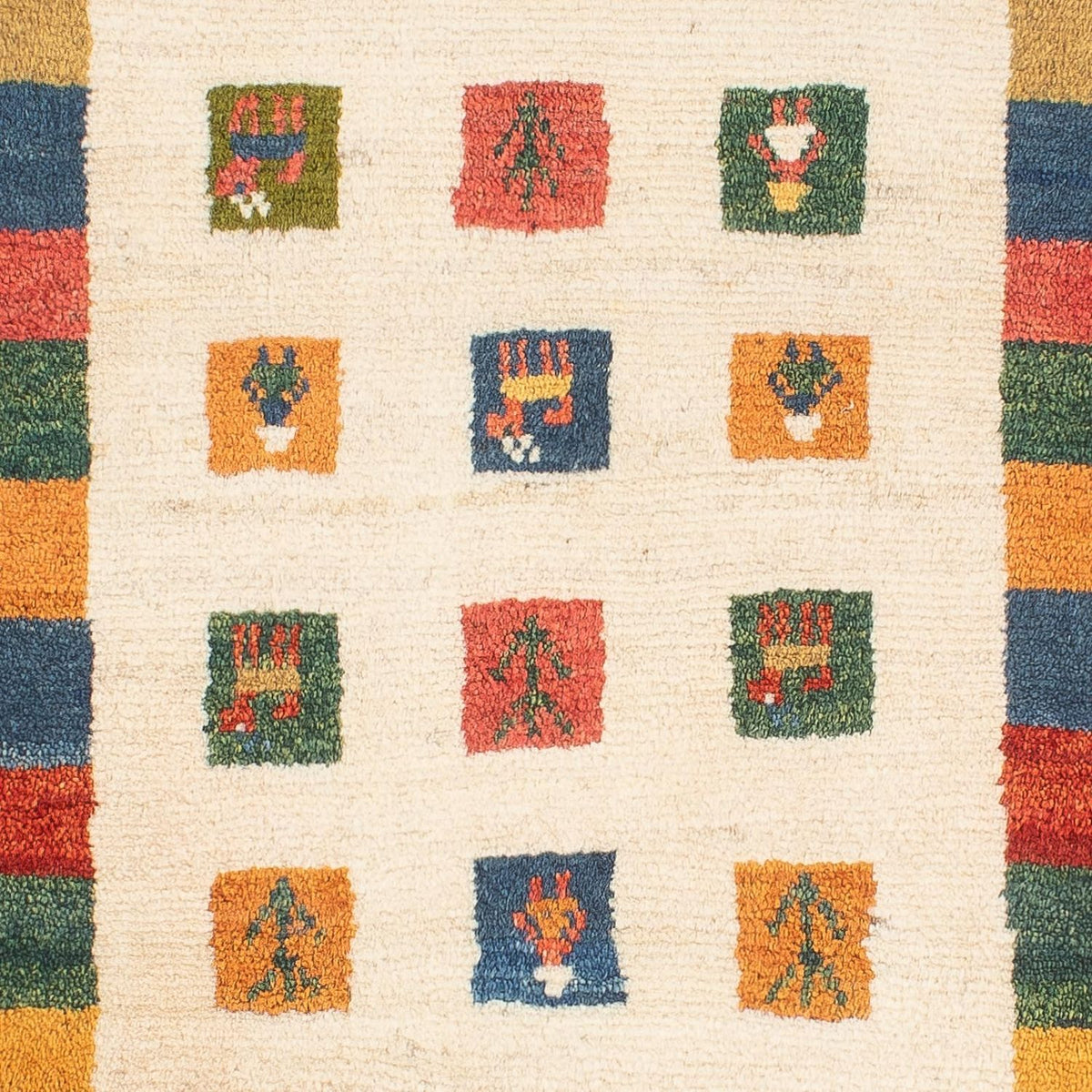 Gabbeh-matta - persisk - 122 x 76 cm - flerfärgad