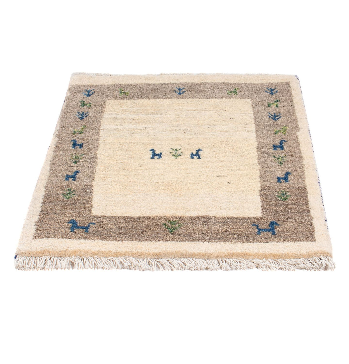 Gabbeh-matta - persisk - 90 x 65 cm - beige